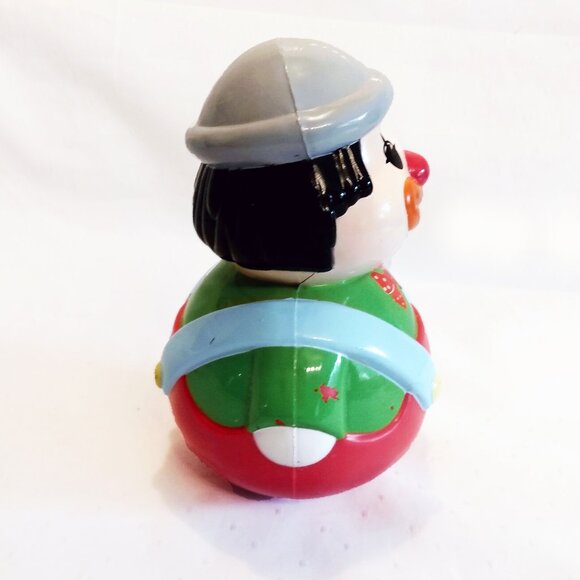 Vintage Musical Roly Poly Toy Clown Made in Germany - Picture 5 of 12